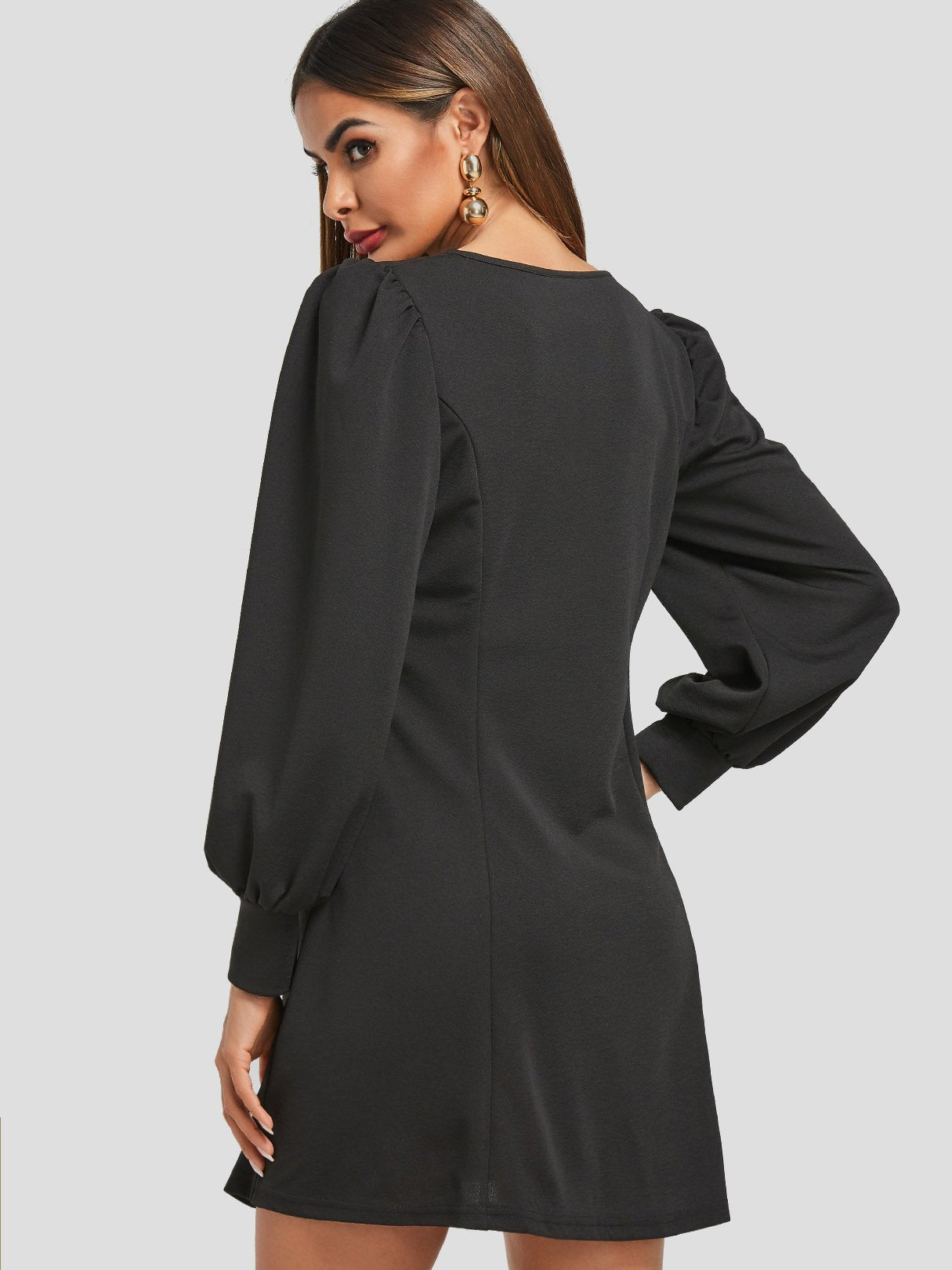 NEW FEELING Womens Black Casual Dresses