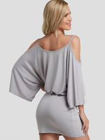 ODM White Lace Shift Dress With Sleeves