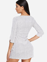 NEW FEELING Womens White V-Neck Dresses