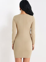 NEW FEELING Womens Khaki Mini Dresses