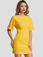 OEM Ladies Yellow Casual Dresses
