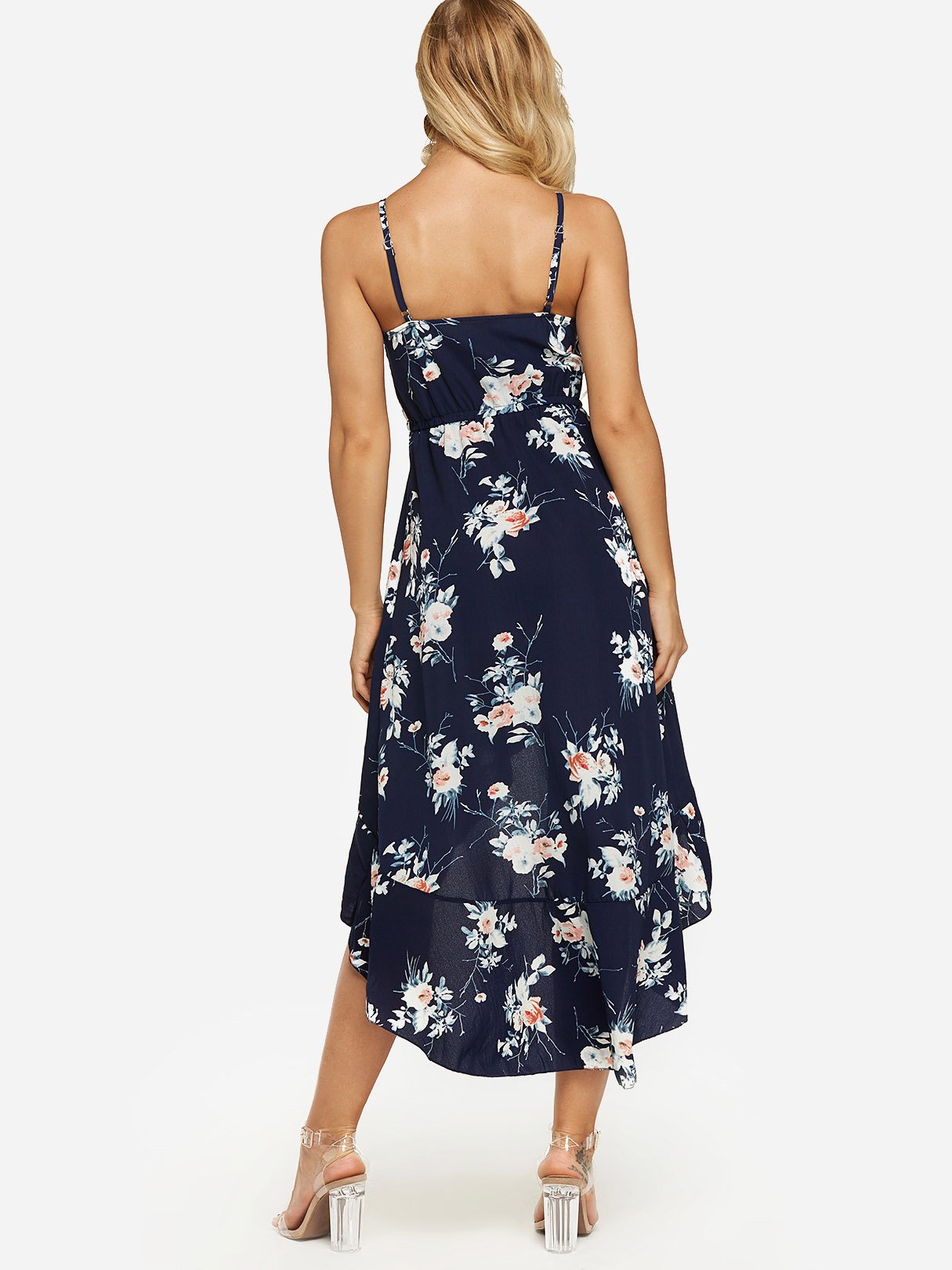 NEW FEELING Womens Navy Floral Dresses