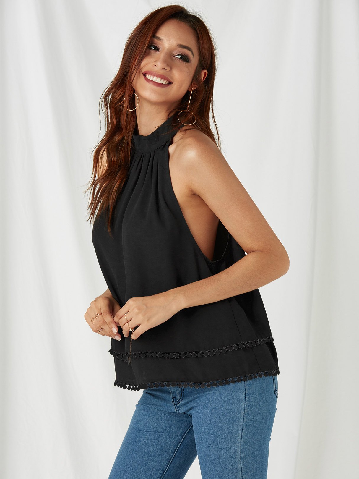 OEM Ladies Black Camis