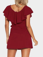 Custom Wrap Front Long Sleeve Dress