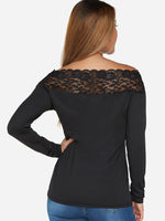 NEW FEELING Womens Black T-Shirts
