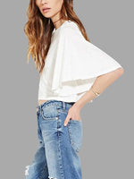 Wholesale Round Neck Plain White Blouses