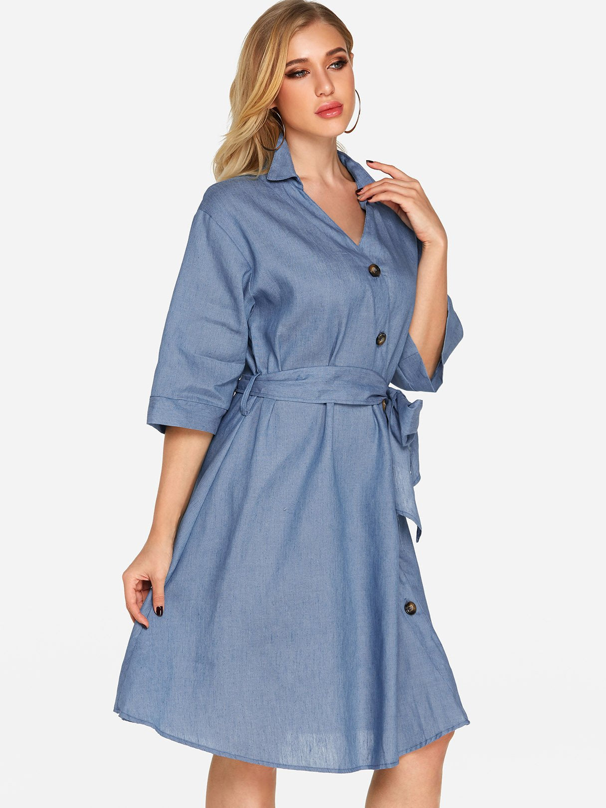 OEM ODM Womens Dark Blue Casual Dresses