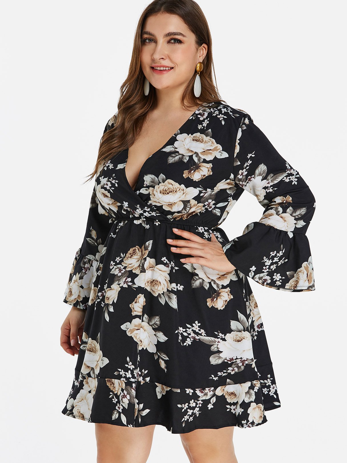 OEM Ladies Black Plus Size Dresses