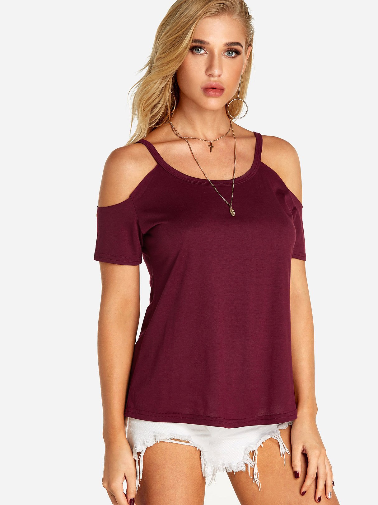 OEM Ladies Burgundy T-Shirts