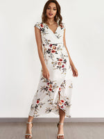 OEM Ladies White Floral Dresses