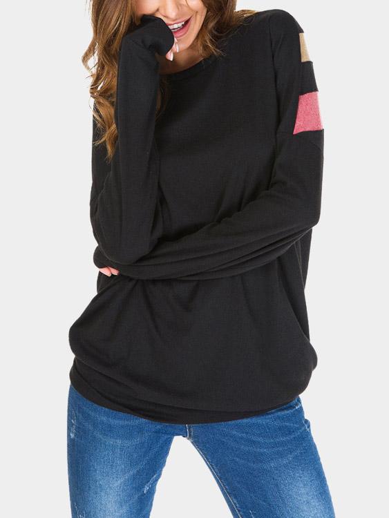 NEW FEELING Womens Black T-Shirts