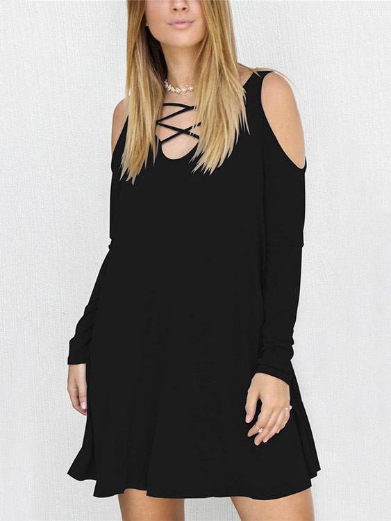 OEM Ladies Black Mini Dresses