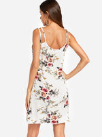 NEW FEELING Womens White Floral Dresses