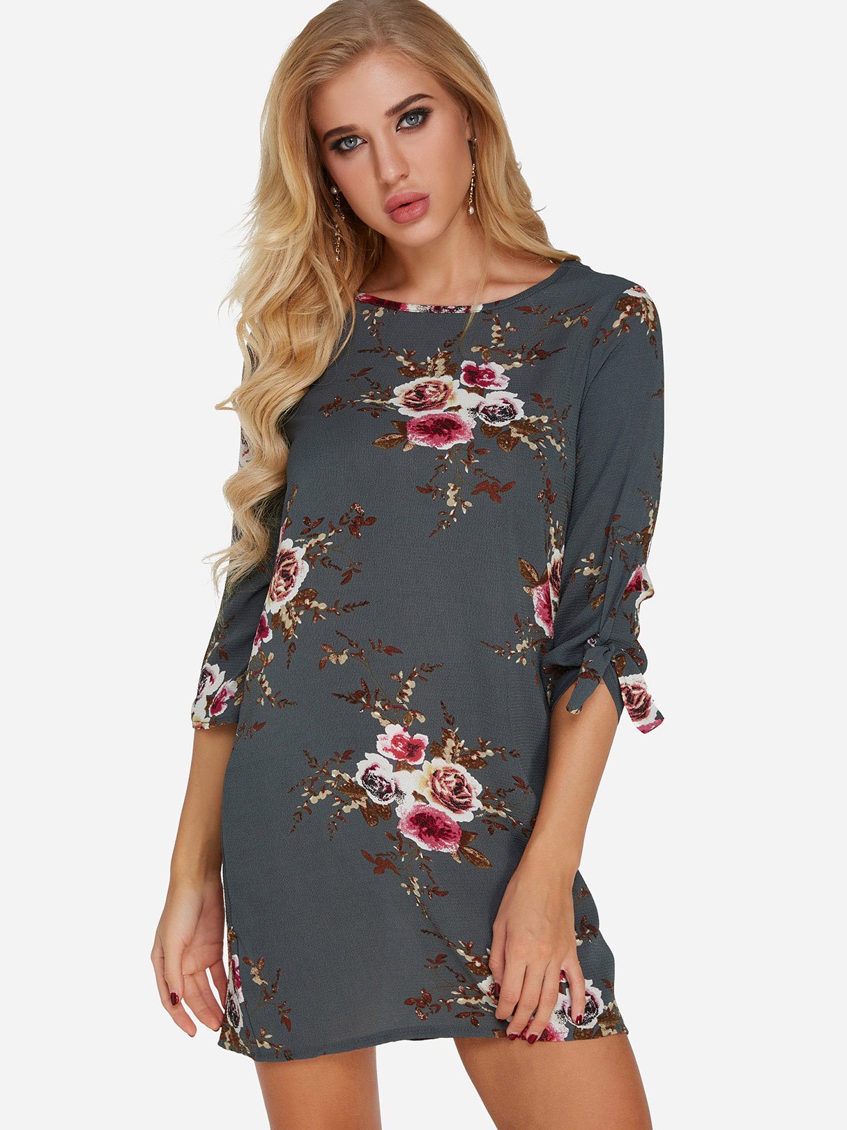 ODM Ladies 3/4 Sleeve Mini Dress