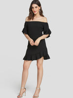 NEW FEELING Womens Black Mini Dresses