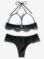 NEW FEELING Womens Black Bikinis