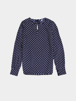 NEW FEELING Womens Dark Blue Blouses
