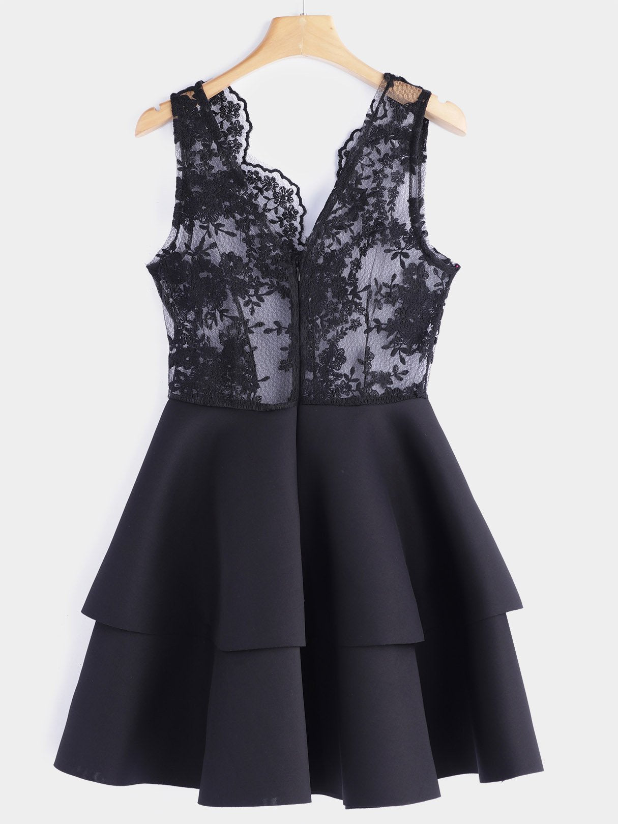 NEW FEELING Womens Black V-Neck Dresses