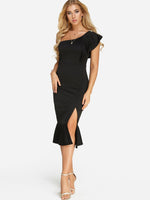 OEM ODM Womens Long Sleeve Midi Dress