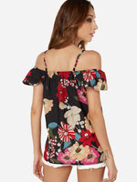 NEW FEELING Womens Black Blouses