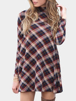 NEW FEELING Womens Grid Casual Dresses