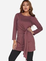 OEM Ladies Burgundy Shirt Dresses