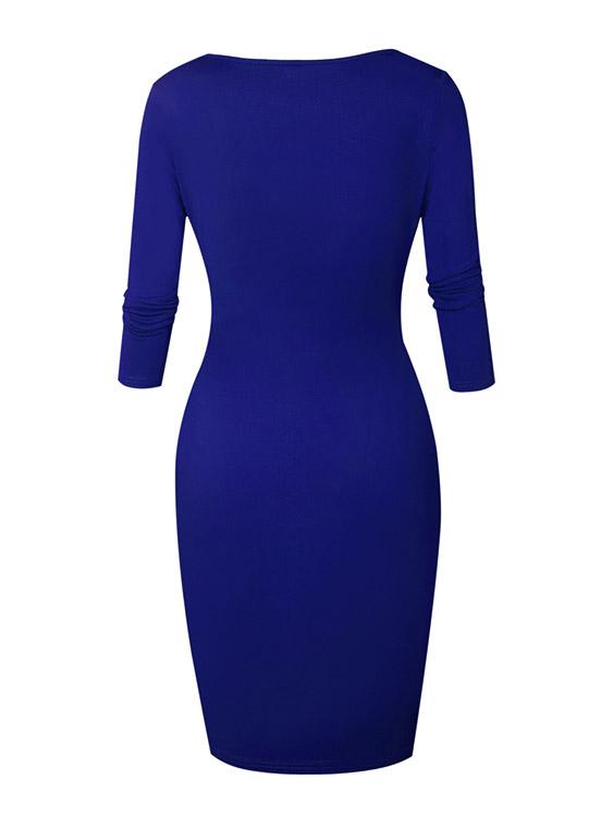 Custom Womens 3/4 Sleeve Mini Dress