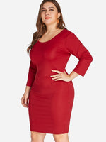 OEM Ladies Red Plus Size Dresses