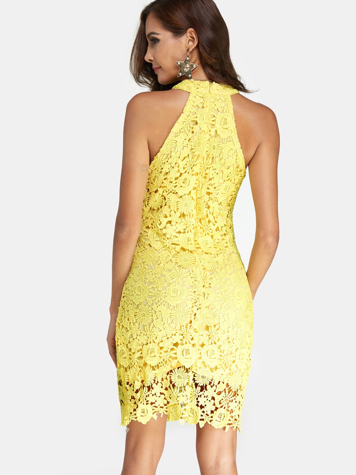 NEW FEELING Womens Yellow Mini Dresses