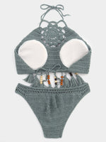 NEW FEELING Womens Green Bikinis