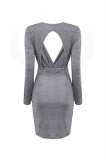 NEW FEELING Womens Grey Sexy Dresses