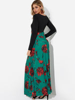 NEW FEELING Womens Green Floral Dresses