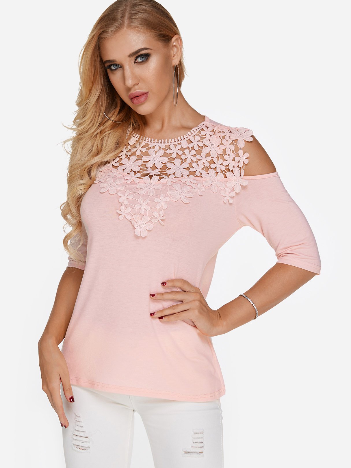 OEM Ladies Pink T-Shirts