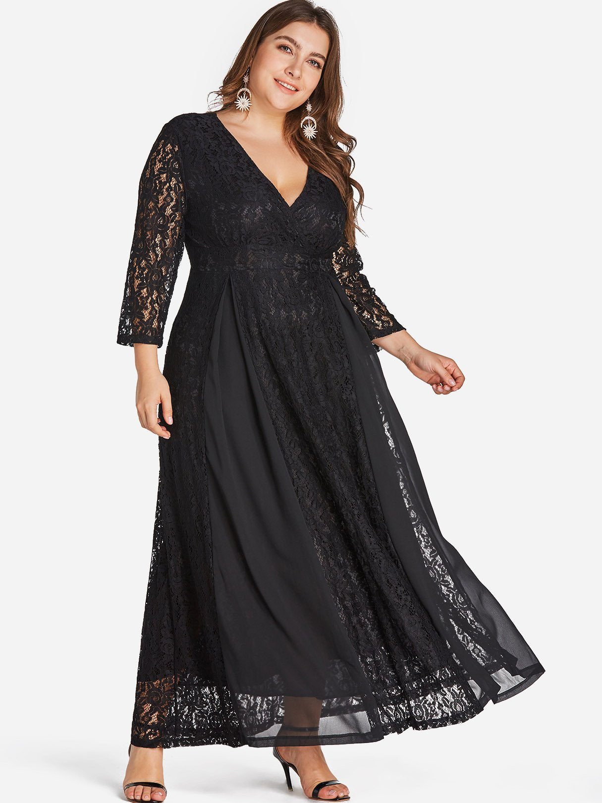 ODM Ladies Long Sleeve Plus Size Dress