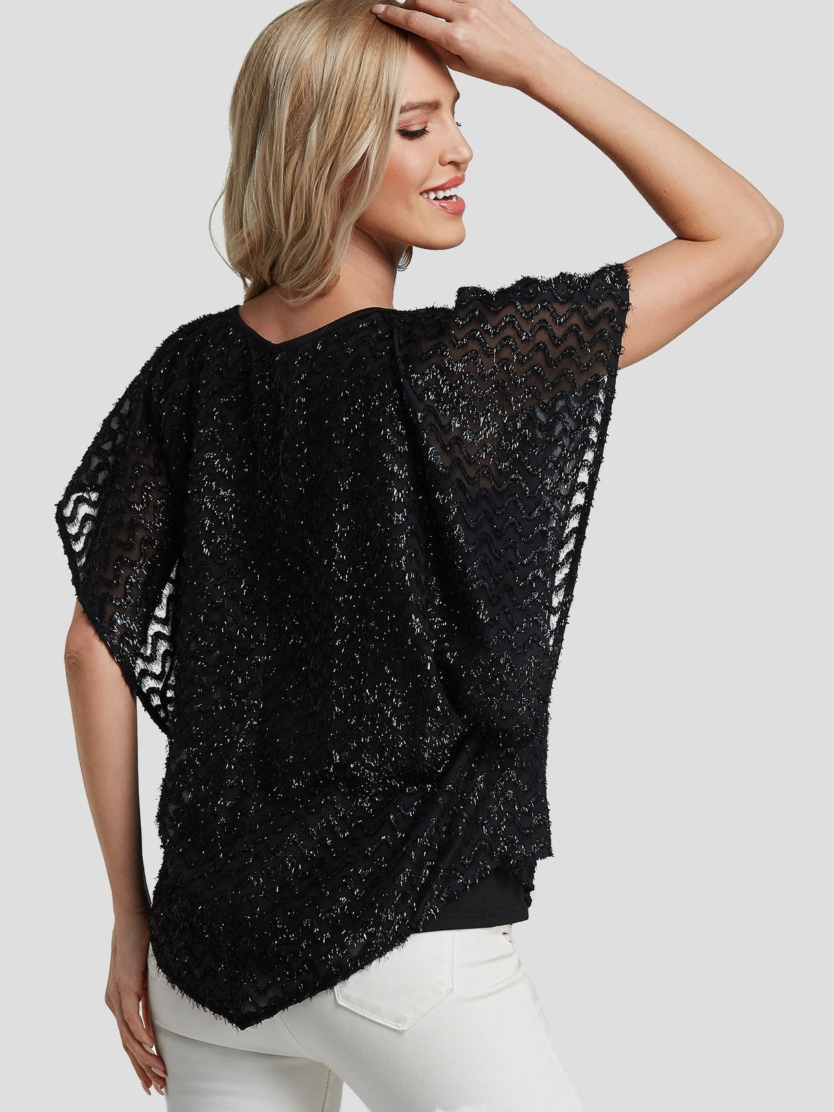NEW FEELING Womens Black T-Shirts