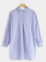 NEW FEELING Womens Light Blue Blouses