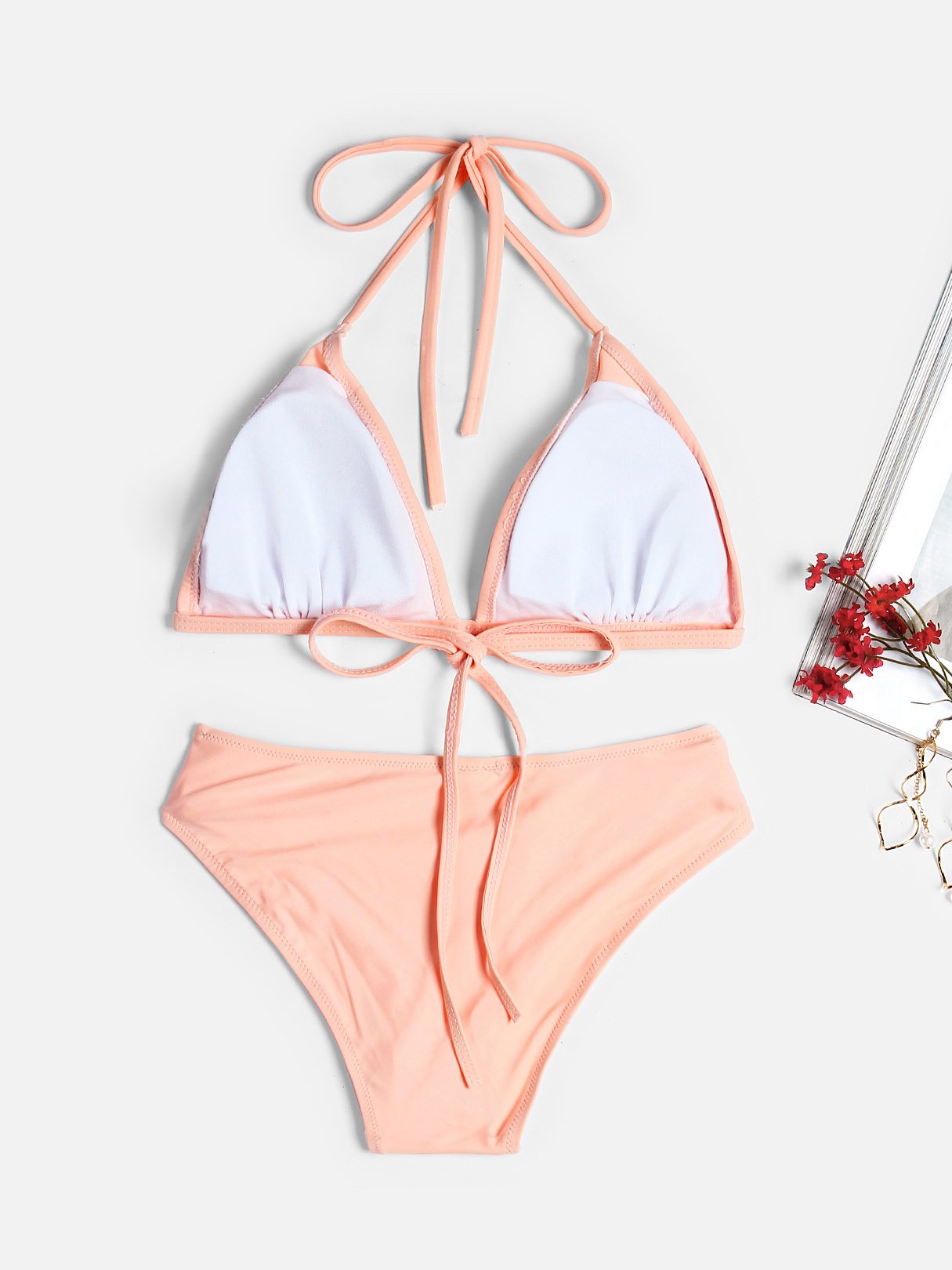 NEW FEELING Womens Pink Bikinis