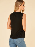 NEW FEELING Womens Black Camis