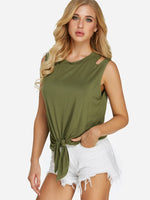 Ladies Black V Neck Top
