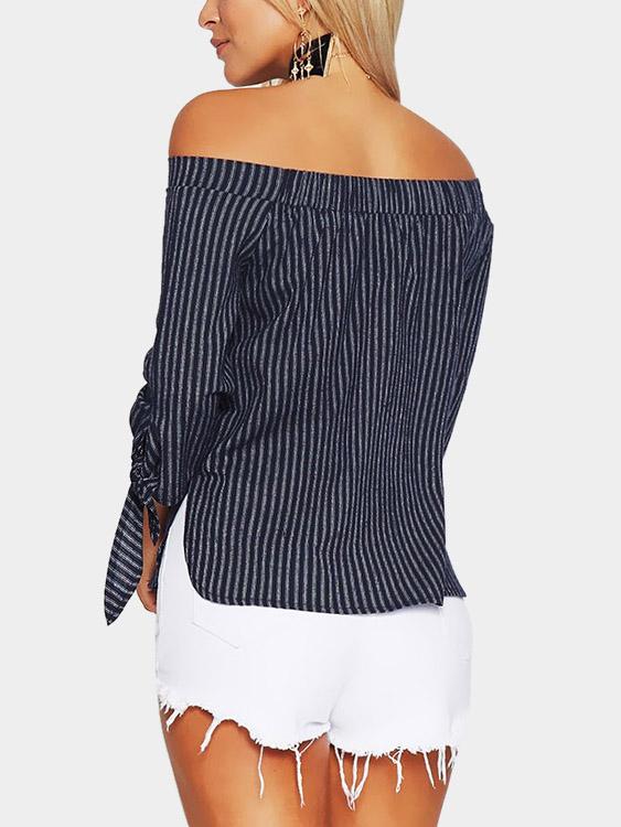NEW FEELING Womens Navy Blouses
