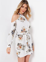 OEM Ladies White Floral Dresses