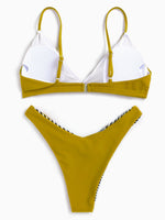 NEW FEELING Womens Yellow Bikinis