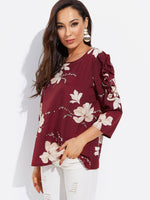 Custom Womens Floral Print Blouses