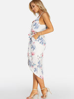 OEM Ladies White Floral Dresses