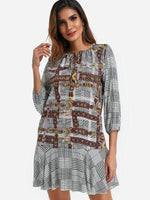 ODM Ladies 3/4 Sleeve Casual Dresses
