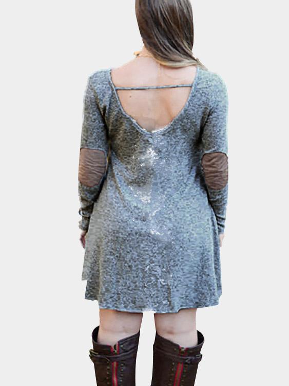 NEW FEELING Womens Grey Casual Dresses