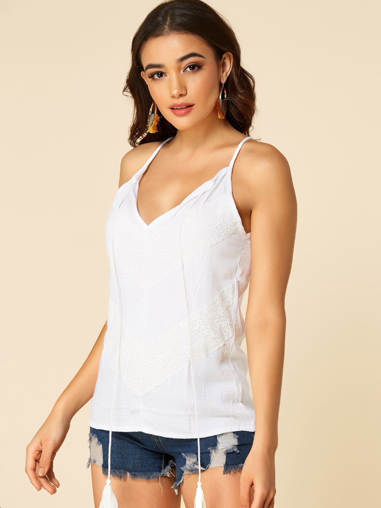 OEM Ladies White Camis