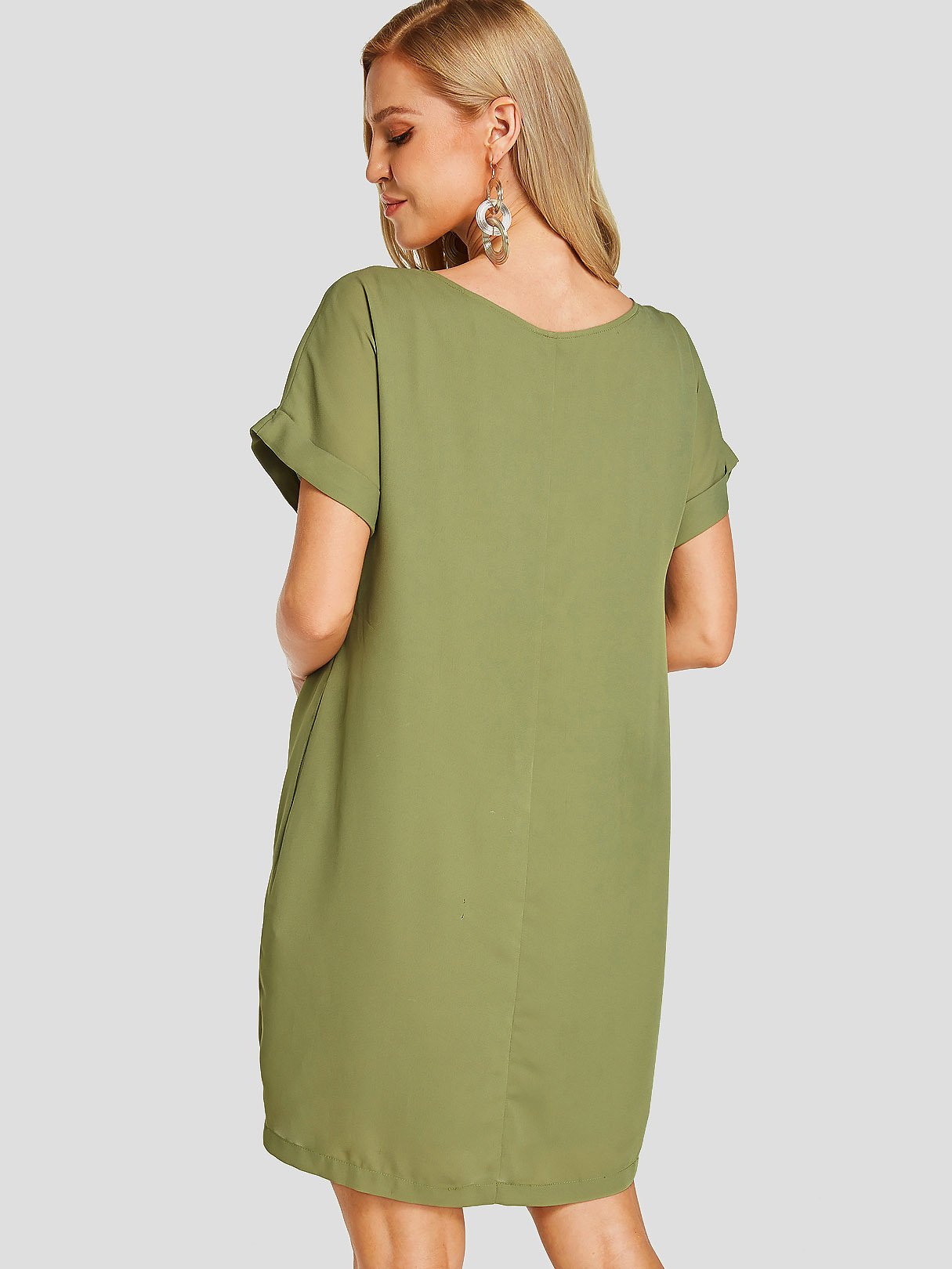 ODM Ladies Short Sleeve Casual Dress