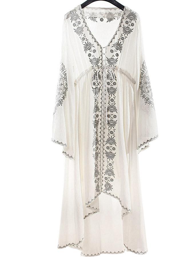OEM ODM Lace Dress White With Sleeves
