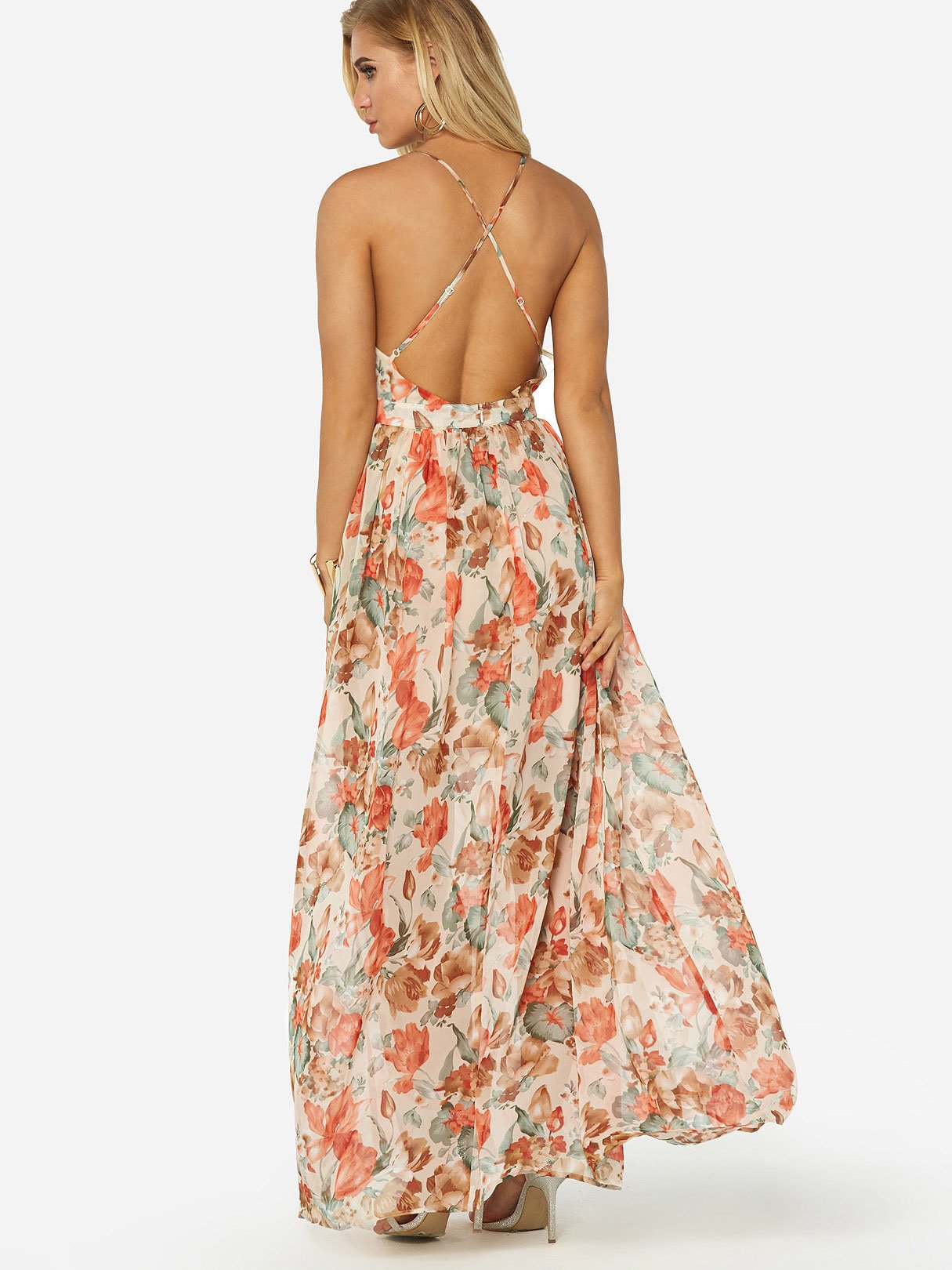 NEW FEELING Womens Floral Maxi Dresses